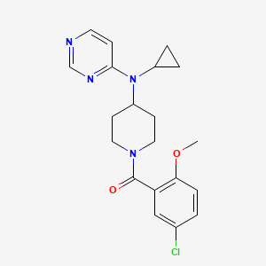 N-[1-(5-chloro-2-methoxybenzoyl)piperidin-4-yl]-N-cyclopropylpyrimidin-4-amine