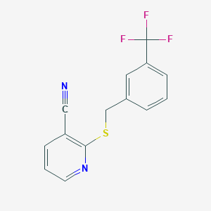 2-{[3-(Trifluoromethyl)benzyl]sulfanyl}pyridine-3-carbonitrile