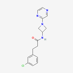 3-(3-chlorophenyl)-N-[1-(pyrazin-2-yl)azetidin-3-yl]propanamide