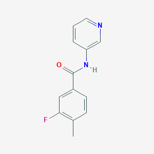 molecular formula C13H11FN2O B12237657 3-fluoro-4-methyl-N-(pyridin-3-yl)benzamide 