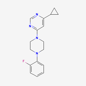 4-Cyclopropyl-6-[4-(2-fluorophenyl)piperazin-1-yl]pyrimidine