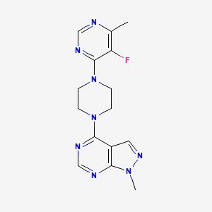 5-fluoro-4-methyl-6-(4-{1-methyl-1H-pyrazolo[3,4-d]pyrimidin-4-yl}piperazin-1-yl)pyrimidine