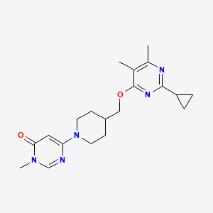 6-(4-{[(2-Cyclopropyl-5,6-dimethylpyrimidin-4-yl)oxy]methyl}piperidin-1-yl)-3-methyl-3,4-dihydropyrimidin-4-one