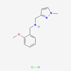 molecular formula C13H18ClN3O B12237739 1-(2-methoxyphenyl)-N-[(1-methyl-1H-pyrazol-3-yl)methyl]methanamine 