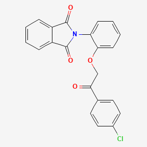 molecular formula C22H14ClNO4 B1223775 2-[2-[2-(4-Chlorophenyl)-2-oxoethoxy]phenyl]isoindole-1,3-dione 