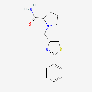 1-[(2-Phenyl-1,3-thiazol-4-yl)methyl]pyrrolidine-2-carboxamide