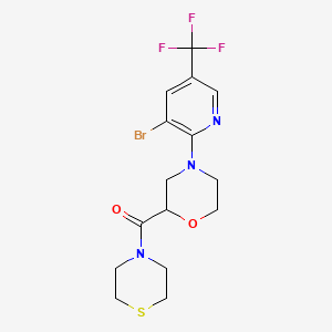 4-[3-Bromo-5-(trifluoromethyl)pyridin-2-yl]-2-(thiomorpholine-4-carbonyl)morpholine