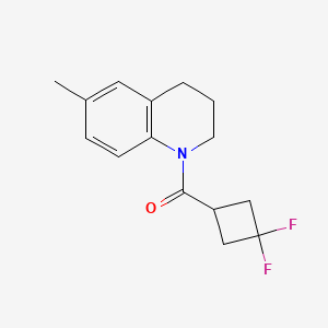 molecular formula C15H17F2NO B12237772 1-(3,3-Difluorocyclobutanecarbonyl)-6-methyl-1,2,3,4-tetrahydroquinoline 