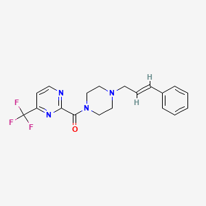 2-{4-[(2E)-3-phenylprop-2-en-1-yl]piperazine-1-carbonyl}-4-(trifluoromethyl)pyrimidine