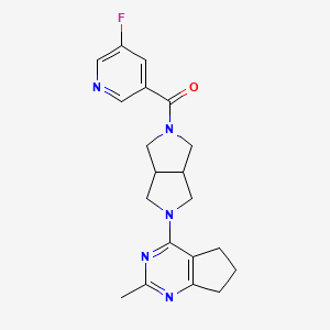 3-fluoro-5-(5-{2-methyl-5H,6H,7H-cyclopenta[d]pyrimidin-4-yl}-octahydropyrrolo[3,4-c]pyrrole-2-carbonyl)pyridine