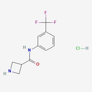 N-[3-(trifluoromethyl)phenyl]azetidine-3-carboxamide hydrochloride