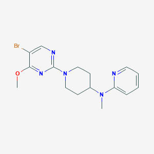 molecular formula C16H20BrN5O B12237824 N-[1-(5-bromo-4-methoxypyrimidin-2-yl)piperidin-4-yl]-N-methylpyridin-2-amine 