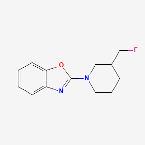 molecular formula C13H15FN2O B12237849 2-[3-(Fluoromethyl)piperidin-1-yl]-1,3-benzoxazole 