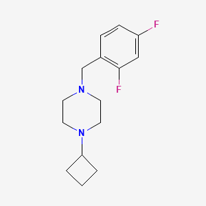 molecular formula C15H20F2N2 B12237888 1-Cyclobutyl-4-[(2,4-difluorophenyl)methyl]piperazine 