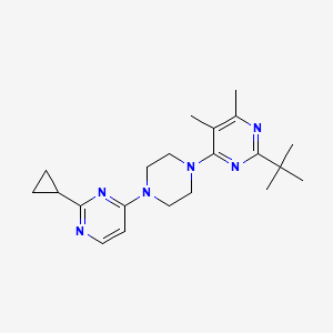 2-Tert-butyl-4-[4-(2-cyclopropylpyrimidin-4-yl)piperazin-1-yl]-5,6-dimethylpyrimidine