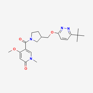 5-(3-{[(6-Tert-butylpyridazin-3-yl)oxy]methyl}pyrrolidine-1-carbonyl)-4-methoxy-1-methyl-1,2-dihydropyridin-2-one