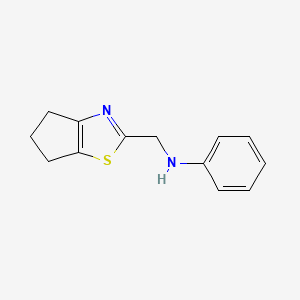 N-({4H,5H,6H-cyclopenta[d][1,3]thiazol-2-yl}methyl)aniline