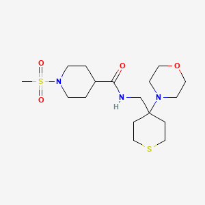 1-methanesulfonyl-N-{[4-(morpholin-4-yl)thian-4-yl]methyl}piperidine-4-carboxamide