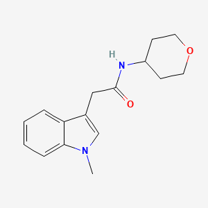 2-(1-methyl-1H-indol-3-yl)-N-(oxan-4-yl)acetamide