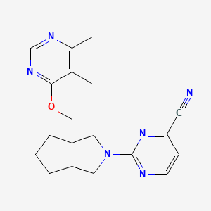 2-(3a-{[(5,6-Dimethylpyrimidin-4-yl)oxy]methyl}-octahydrocyclopenta[c]pyrrol-2-yl)pyrimidine-4-carbonitrile