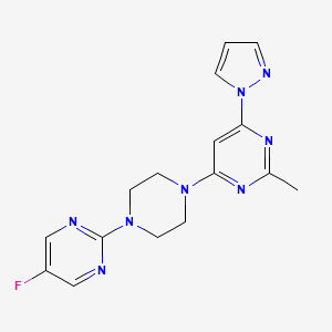 4-[4-(5-fluoropyrimidin-2-yl)piperazin-1-yl]-2-methyl-6-(1H-pyrazol-1-yl)pyrimidine