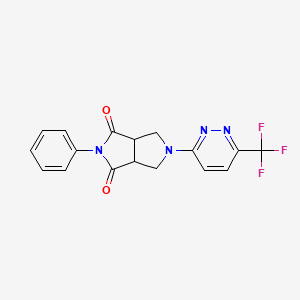 2-Phenyl-5-[6-(trifluoromethyl)pyridazin-3-yl]-octahydropyrrolo[3,4-c]pyrrole-1,3-dione