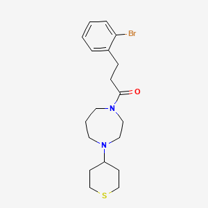 3-(2-Bromophenyl)-1-[4-(thian-4-yl)-1,4-diazepan-1-yl]propan-1-one