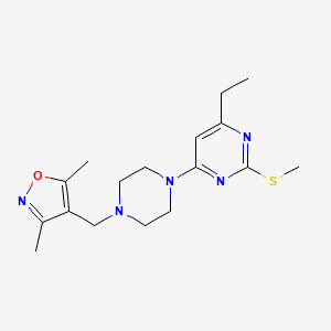 4-{4-[(3,5-Dimethyl-1,2-oxazol-4-yl)methyl]piperazin-1-yl}-6-ethyl-2-(methylsulfanyl)pyrimidine