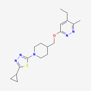 6-{[1-(5-Cyclopropyl-1,3,4-thiadiazol-2-yl)piperidin-4-yl]methoxy}-4-ethyl-3-methylpyridazine