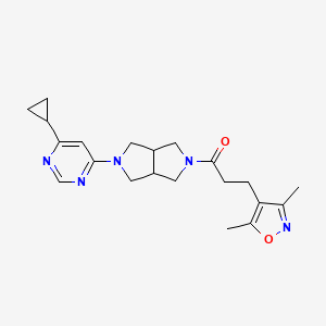 1-[5-(6-Cyclopropylpyrimidin-4-yl)-octahydropyrrolo[3,4-c]pyrrol-2-yl]-3-(3,5-dimethyl-1,2-oxazol-4-yl)propan-1-one