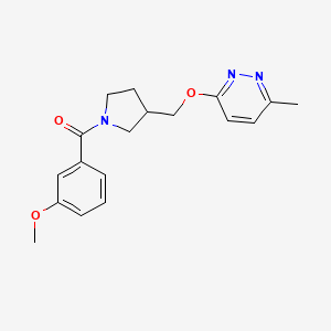 3-{[1-(3-Methoxybenzoyl)pyrrolidin-3-yl]methoxy}-6-methylpyridazine