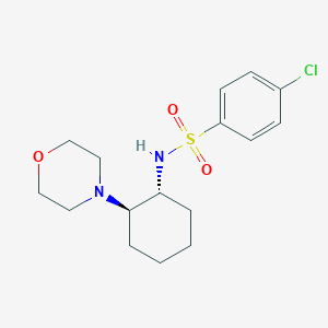 molecular formula C16H23ClN2O3S B1223805 4-chloro-N-[(1R,2R)-2-(4-morpholinyl)cyclohexyl]benzenesulfonamide 