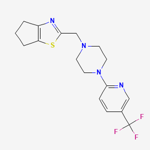 1-({4H,5H,6H-cyclopenta[d][1,3]thiazol-2-yl}methyl)-4-[5-(trifluoromethyl)pyridin-2-yl]piperazine