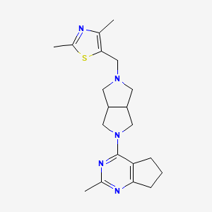 2,4-dimethyl-5-[(5-{2-methyl-5H,6H,7H-cyclopenta[d]pyrimidin-4-yl}-octahydropyrrolo[3,4-c]pyrrol-2-yl)methyl]-1,3-thiazole