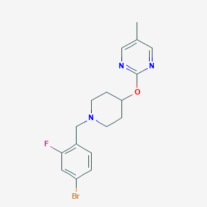 2-({1-[(4-Bromo-2-fluorophenyl)methyl]piperidin-4-yl}oxy)-5-methylpyrimidine