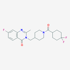 3-{[1-(4,4-Difluorocyclohexanecarbonyl)piperidin-4-yl]methyl}-7-fluoro-2-methyl-3,4-dihydroquinazolin-4-one