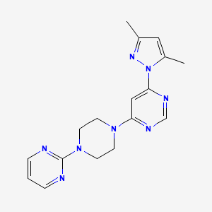 4-(3,5-dimethyl-1H-pyrazol-1-yl)-6-[4-(pyrimidin-2-yl)piperazin-1-yl]pyrimidine