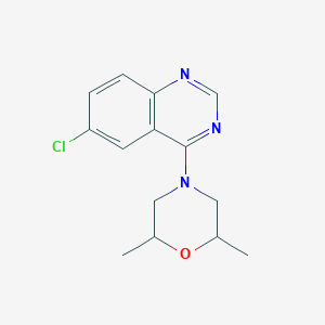 molecular formula C14H16ClN3O B12238126 6-Chloro-4-(2,6-dimethylmorpholin-4-yl)quinazoline 