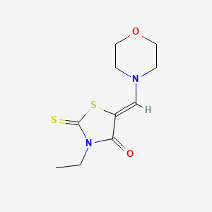molecular formula C10H14N2O2S2 B1223813 3-Ethyl-5-(4-morpholinylmethylidene)-2-thioxo-1,3-thiazolidin-4-one 