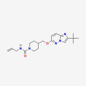 4-[({2-tert-butylimidazo[1,2-b]pyridazin-6-yl}oxy)methyl]-N-(prop-2-en-1-yl)piperidine-1-carboxamide