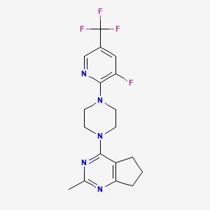 1-[3-fluoro-5-(trifluoromethyl)pyridin-2-yl]-4-{2-methyl-5H,6H,7H-cyclopenta[d]pyrimidin-4-yl}piperazine