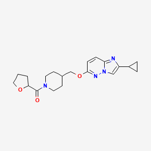 4-[({2-Cyclopropylimidazo[1,2-b]pyridazin-6-yl}oxy)methyl]-1-(oxolane-2-carbonyl)piperidine