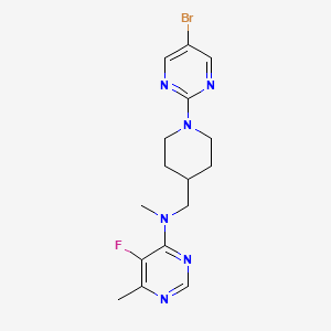 N-{[1-(5-bromopyrimidin-2-yl)piperidin-4-yl]methyl}-5-fluoro-N,6-dimethylpyrimidin-4-amine