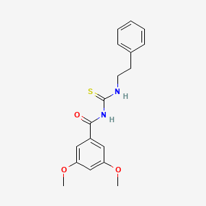 molecular formula C18H20N2O3S B1223830 3,5-dimethoxy-N-[(2-phenylethylamino)-sulfanylidenemethyl]benzamide 