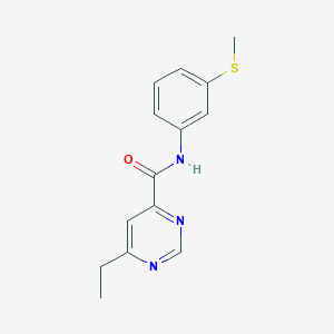 6-ethyl-N-[3-(methylsulfanyl)phenyl]pyrimidine-4-carboxamide