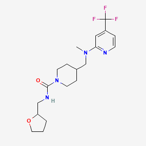 4-({methyl[4-(trifluoromethyl)pyridin-2-yl]amino}methyl)-N-[(oxolan-2-yl)methyl]piperidine-1-carboxamide