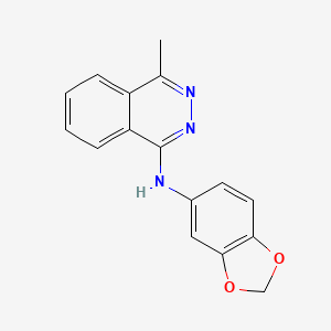molecular formula C16H13N3O2 B1223835 N-(1,3-benzodioxol-5-yl)-4-methyl-1-phthalazinamine 
