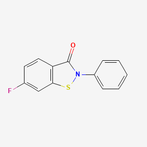molecular formula C13H8FNOS B1223836 6-Fluoro-2-phenyl-1,2-benzothiazol-3-one 