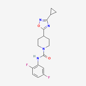 4-(3-cyclopropyl-1,2,4-oxadiazol-5-yl)-N-(2,5-difluorophenyl)piperidine-1-carboxamide