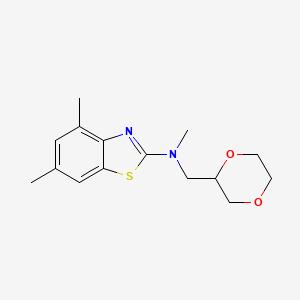 N-[(1,4-dioxan-2-yl)methyl]-N,4,6-trimethyl-1,3-benzothiazol-2-amine